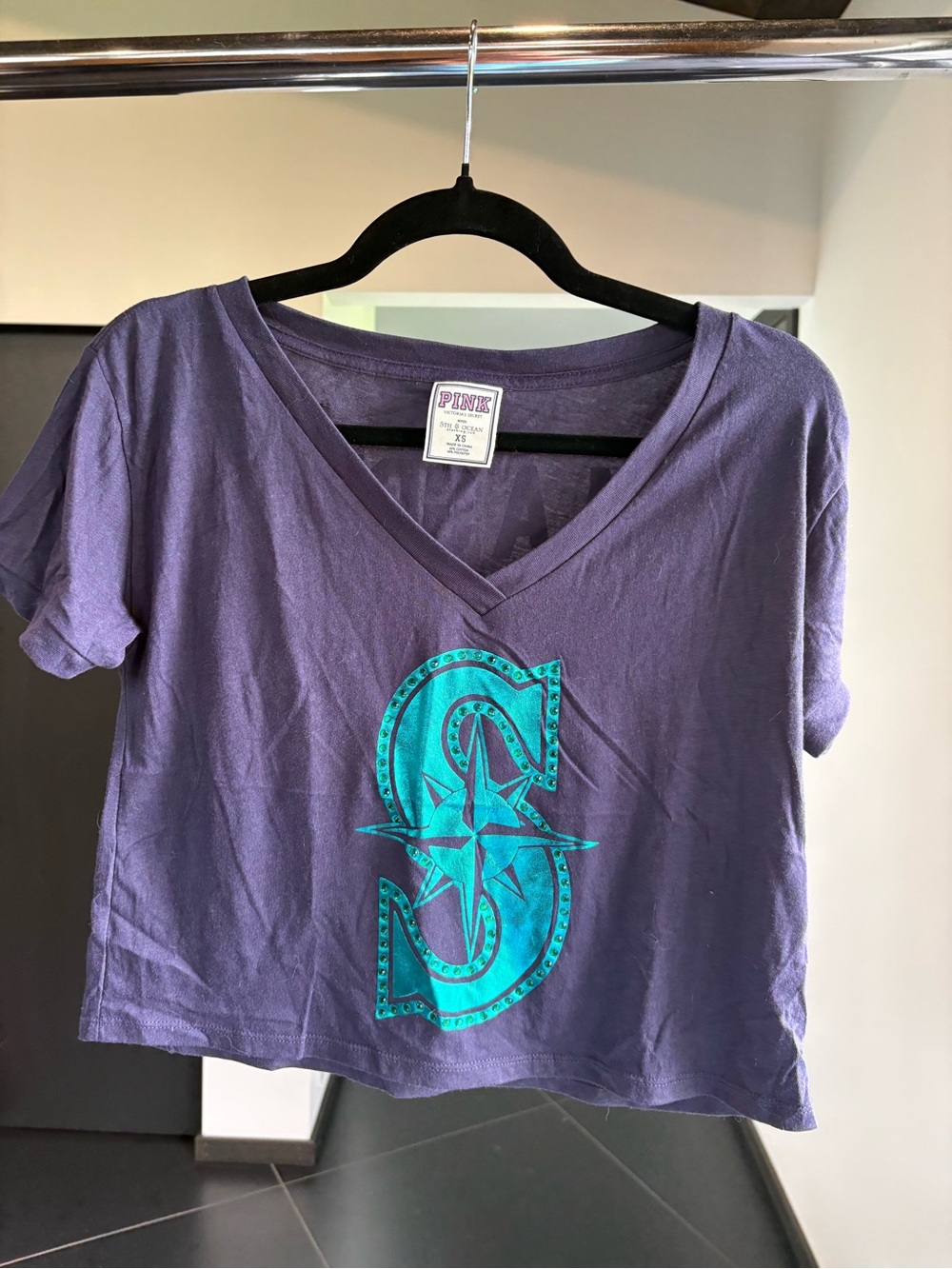 Rare PINK Victoria's Secret Seattle Mariners Short Sleeve Tee